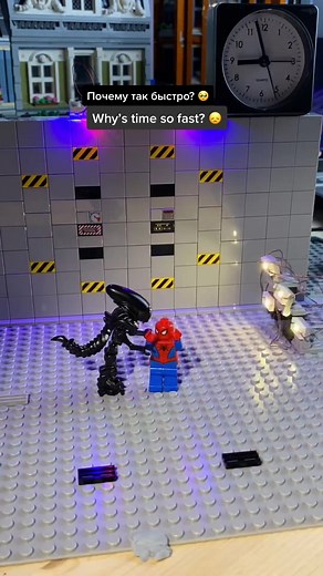 Lego Stop Motion Time-lapse Making Of with Lego Spiderman and Alien