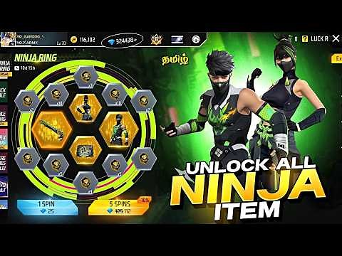 😱 Free Fire NINJA Ring Event 🔥 Full Spin Guide & Tricks 🎯 Tamil