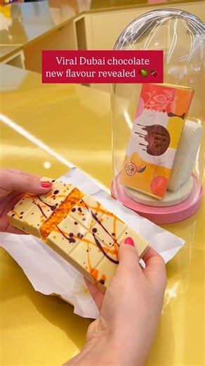 It’s Time to Mango! 🥭🍫 Dubai’s homegrown brand FIX Dessert Chocolatier has just released their juiciest creation yet – a white chocolate bar bursting with mango, passion fruit, and popping candy. Crafted for the bold, this tropical treat is unlike anything you’ve tasted – fruity, creamy, crunchy, and completely unforgettable. 😋 🚚 Available at MOE pop up until June 15 🕑 10am to 12am 💰AED 72.25 Tag your sweet crew & get your FIX 👇 | What's On Dubai