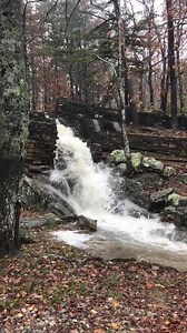 CCC Reservoir Falls today during the storm. Video by R. Raney. | Cheaha State Park-Alabama