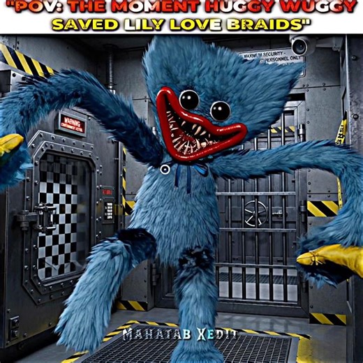 The Moment Huggy Wuggy Saved Lily Lovebraids 💀 Poppy Playtime Chapter 6 Edit #shorts