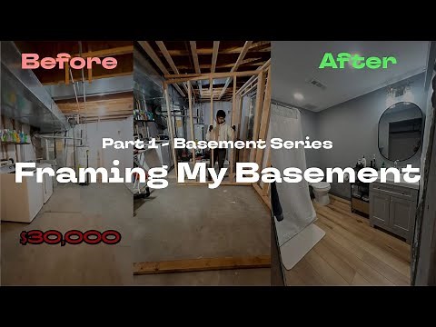 How to Frame Floating Walls // DIY Bathroom Renovation Part 1