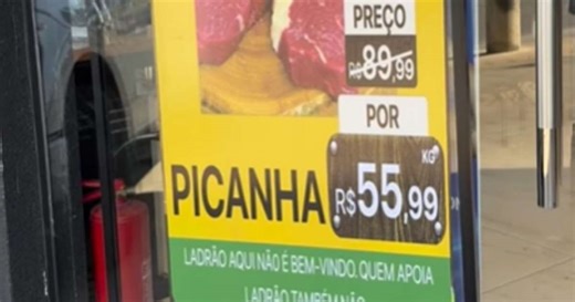 Justiça manda frigorífico tirar cartaz contra petistas e loja muda anúncio: ‘Ladrão aqui não é bem-vindo’