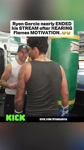 Ryan Garcia nearly ENDED his STREAM after HEARING Flames MOTIVATION..😭 #ryangarcia #flaminhotmitts