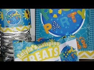 How to Print Digital Art- DIY Party Favors chip Bags- Rice Krispie treats & water bottle labels