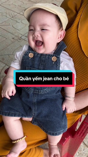 Quần yếm jean cho bé siêu đáng yêu luôn ạ🥰#viraltiktok #quanaotreem #baby #cute
