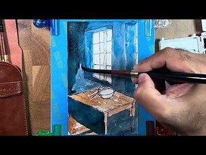 Loose Watercolor Interior | Warm Table vs Cool Shadows (Step-by-Step)