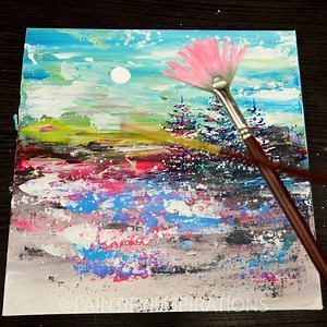 Colorful Abstract Painting / Satisfying / Acrylics / Palette Knife | Paintify