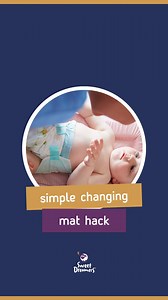 Simple baby changing mat hack ✅ #babyhack #parenthack | Ewan the dream sheep and friends