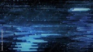 A looping style screen background with data glitch and interference effects.