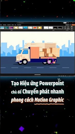 How to create Animation Spin Effect #PowerPoint to design Logistics Animation 🚚