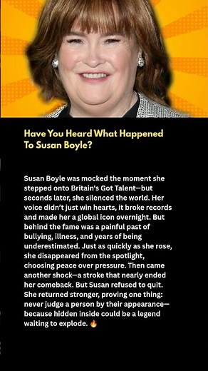 Have You Heard What Happened To Susan Boyle?#shorts