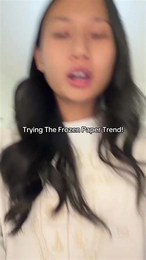 Frozen paper trend! Should we try again? #frozenpaper #trend #honandfam