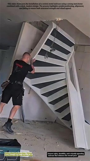 Custom Metal Staircase Setup | Strong Steel Frame with Clean Modern Design