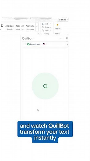 Editing text in Word has never been easier. 👀 Try QuillBot for FREE today using link in comments.
