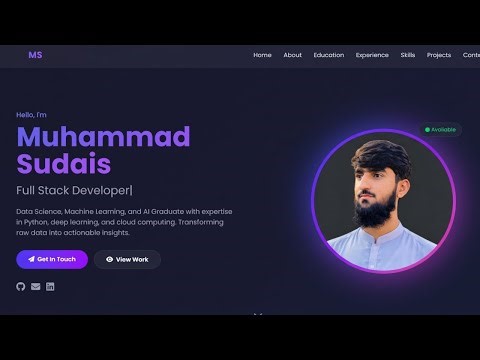 Personal Portfolio Website Using HTML, CSS, and JS