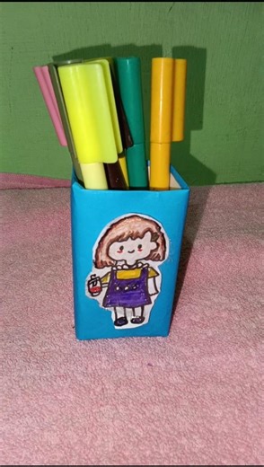 Tooth paste box pen holder / #diy #gift #art #craft #shots