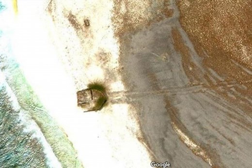Google Earth users spot ‘crashed UFO’ on island sparking wild theories