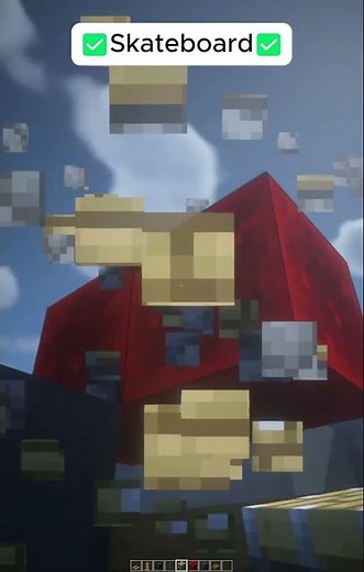 Skateboard Build HACKS In Minecraft