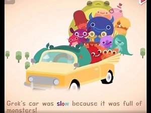 Endless Learning Academy - Lesson 17 - Word vocabulary + sentences - Green roller coaster