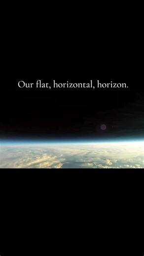 Our flat, horizontal, horizon. Once you sea it, you can’t unsee it. It can be optically distorted by airplane windows, or camera lenses, or even video-editing software. But it can never be physically curved, regardless of whatever preconceptions you might have of the earth being a globe. That is the plane truth.