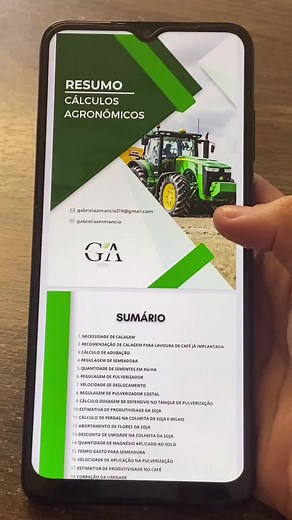 Resumão de Cálculos em Agronomia para a Safra