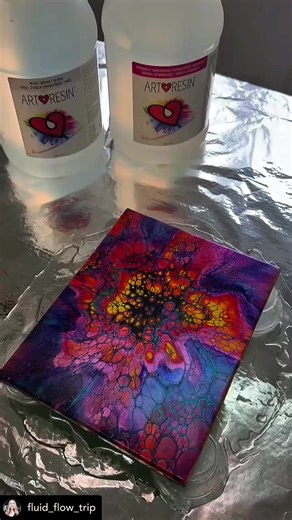 Mini Resin Art Masterpiece with Glossy Finish