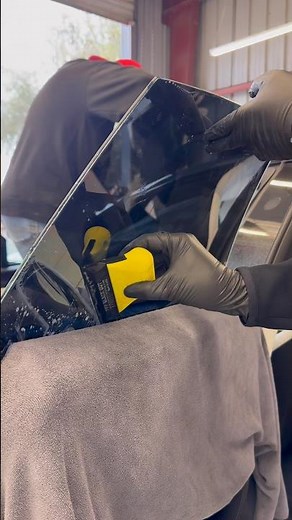 Satisfying window tint install! Smooth cuts, no bubbles, perfect finish watch the transformation! 🚗