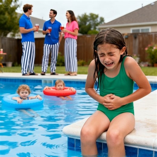 Le jour où la famille de mon fils est venue pour une fête autour de la piscine, ma petite-fille de quatre ans a refusé de se changer et s’est isolée, murmurant qu’elle avait mal au ventre. Ses parents m’ont demandé de ne pas intervenir. Pourtant, quelques minutes plus tard, elle m’a suivie discrètement dans la salle de bain et m’a confié une vérité qui m’a glacé le sang 😱😱😱. Ce samedi d’été, Daniel est arrivé chez moi avec sa femme et leur fille. Le jardin était en fête : le barbecue fumait, 