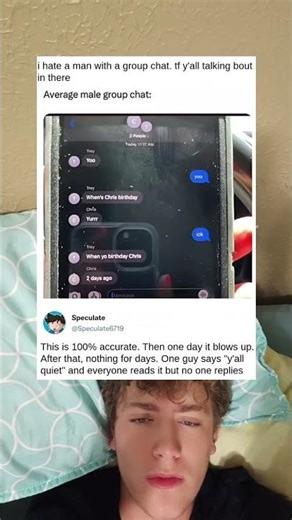 The accuracy of the described group chat dynamic is one hundred percent