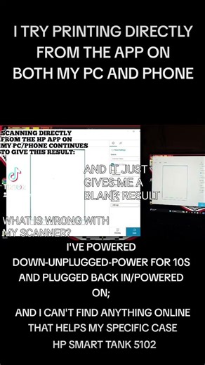 I've tried the suggestions and it still won't scan! #fyp #scanner #hpprinter #computers #helpme