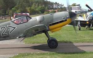 Messerschmitt Bf-109 G14 "Black 2" Charged DB605 Sound!