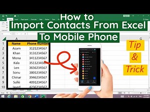 How to Import Contacts From Excel to Mobile Phone | How to Save Contacts From Excel to Android Phone