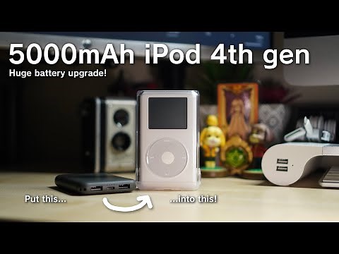 I put a 5,000mAh power bank battery inside an iPod