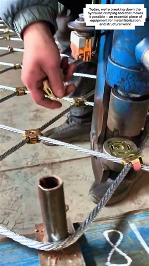 Hydraulic Crimping Tool for Wire Rope Mesh - Educational Short | TimberCraft Studio