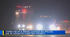 3 dead after police pursuit in Chester County, state police say