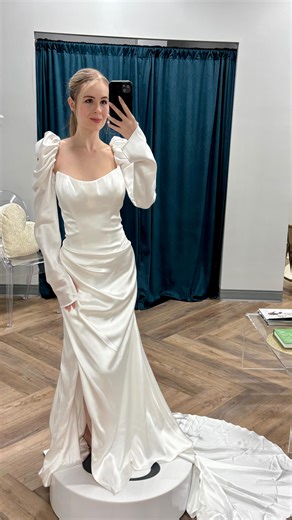 How would you wear Dolly, our new dress from @watters? Are you ready to find your dream wedding dress? Call or book an appointment online to get started! #watters #wattersbride #bridal #weddingdress #bridalfashion | Bliss Bridal