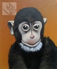 Plushy monkey paintings