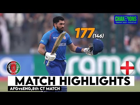 ICC Champions Trophy 2025 | Afghanistan vs England | Full Highlights 2025 | AFG VS ENG Highlights