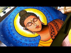 Buddha Painting on Canvas \\ Peaceful Painting of Lord Buddha