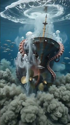 World's Largest Giant Octopus Attacks an Offshore Oil Platform Support Ship | Deep Ocean