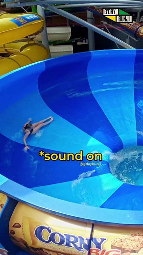 Being Flushed, Wait for the PLOP! 💩 #waterslide #aquapark #poo #bowlslide #toilet #waterpark | Gday Bunji