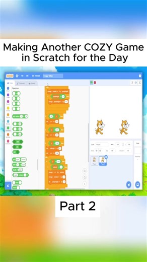 Making Another COZY Game in Scratch for the Day P1 #vlog #f #fypp #fyp #scratch #newgame #game #coding #minecraft #survival #scratch #making #another