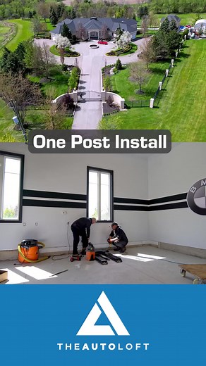 Single Post Lift Installation by The Auto Loft! | The Auto Loft Inc.