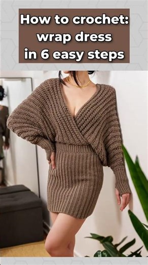 Batwing Wrap Dress in 6 Steps #crochet #tutorial