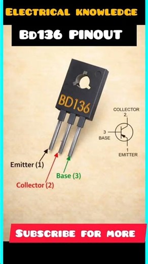 BD136 PINOUT #electricaltips #electricalcircuit