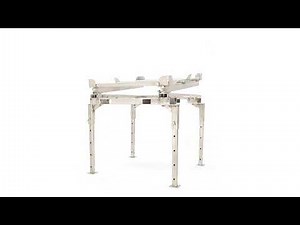 IBC-TLT Stainless Steel Bulk Container Tilt Stand with Fork Pockets and Adjustable Legs