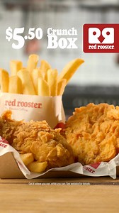 Don’t let a delicious $5.50 Crunch Box pass you by. Available 'til 4pm. | Red Rooster