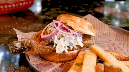 The iconic Florida fish sandwich that's served with the tail still attached