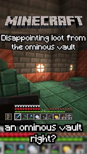 Disappointing loot from the ominous vault #minecraft
